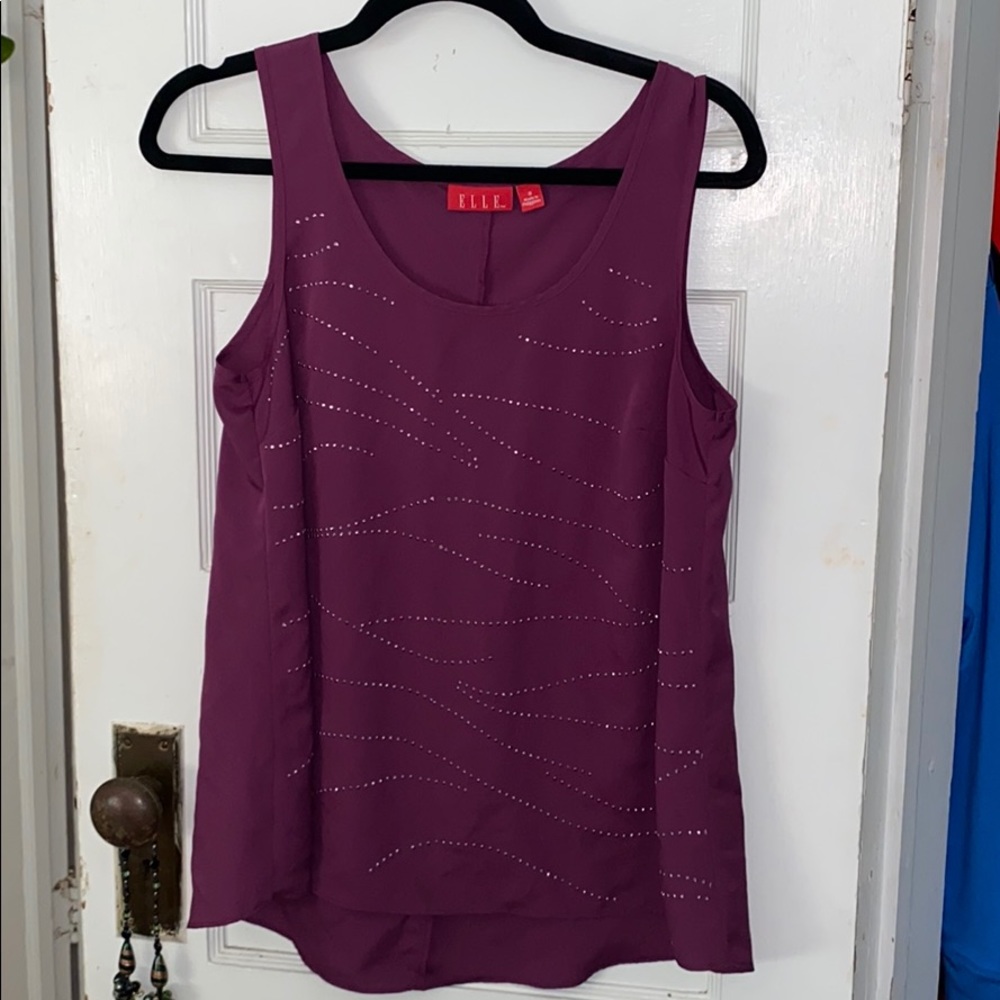 Elle plum dressy tank top